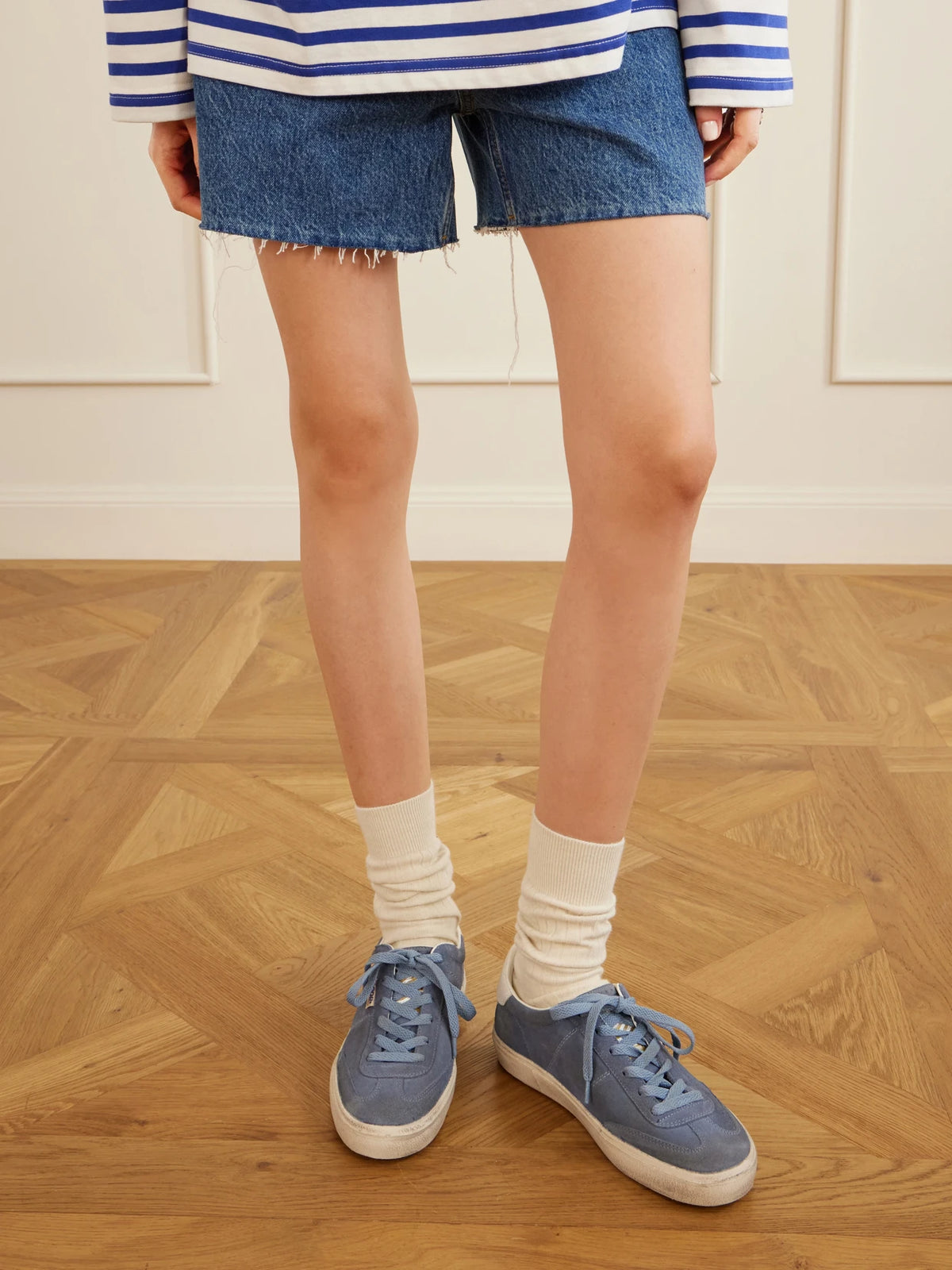 Soul-star Leather-trimmed Suede Sneakers