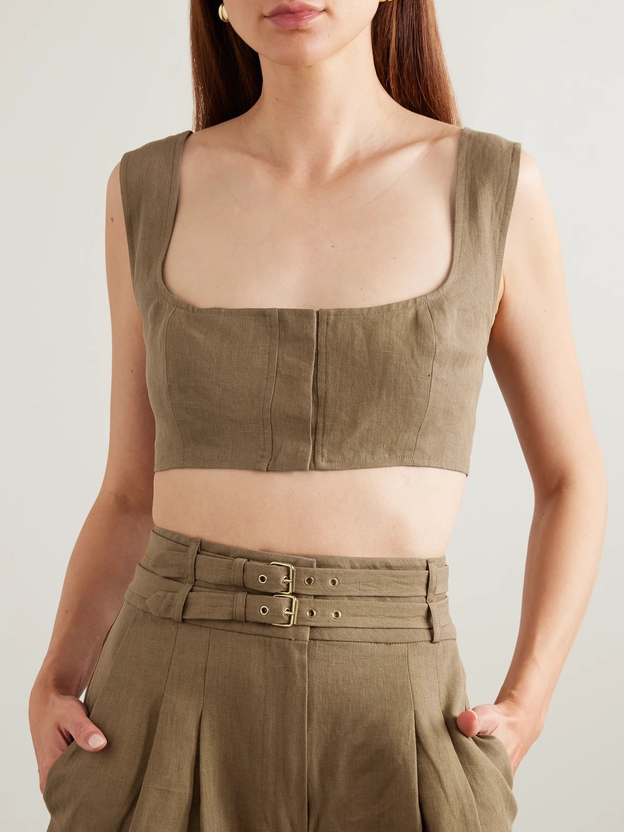 Jirja Cropped Linen Top