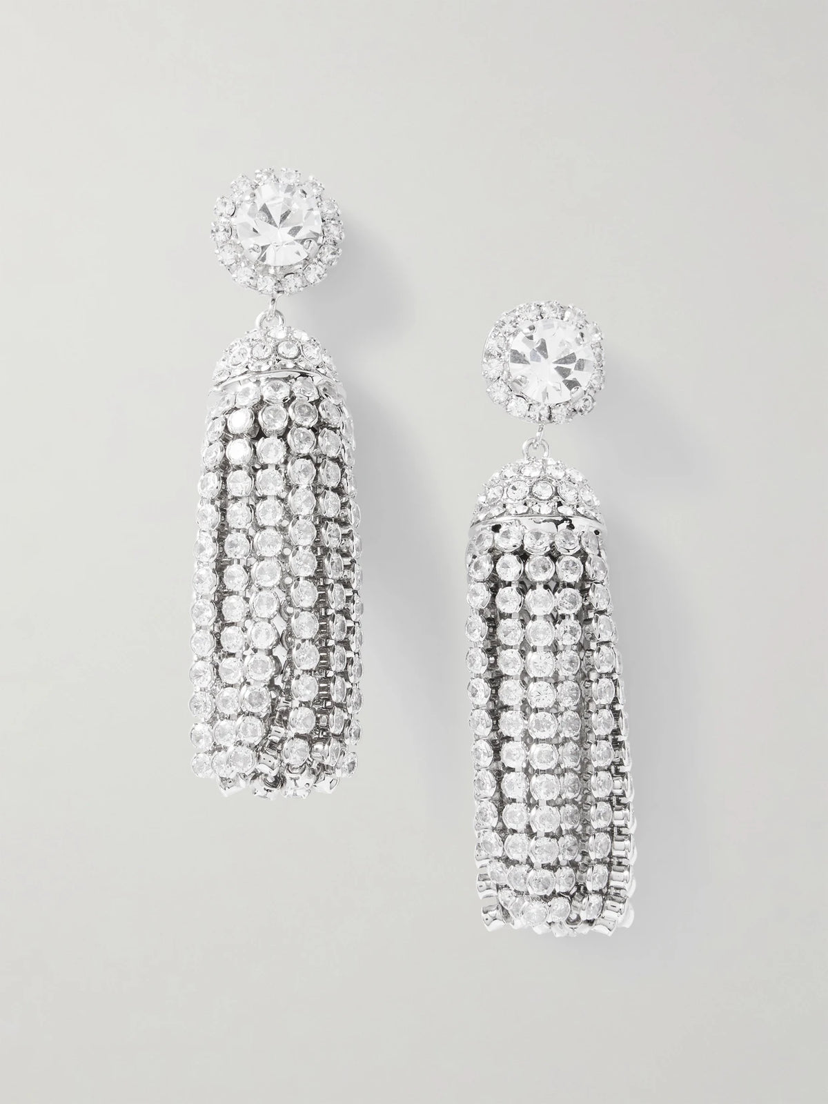 Silver-tone Crystal Earrings
