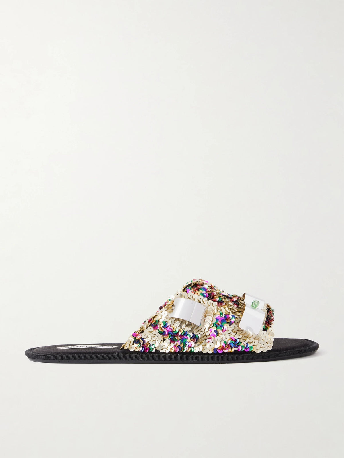 Embellished Sequined Grosgrain Slides