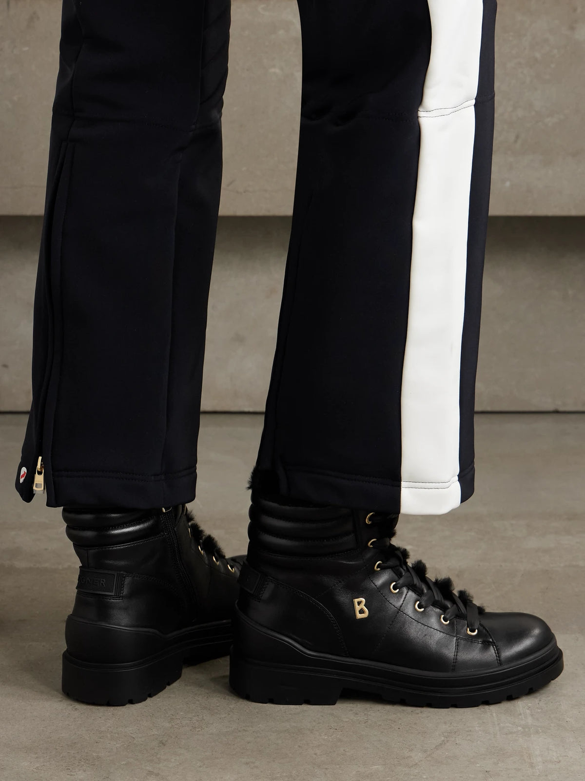 St. Moritz Embellished Shearling-lined Leather Ankle Boots