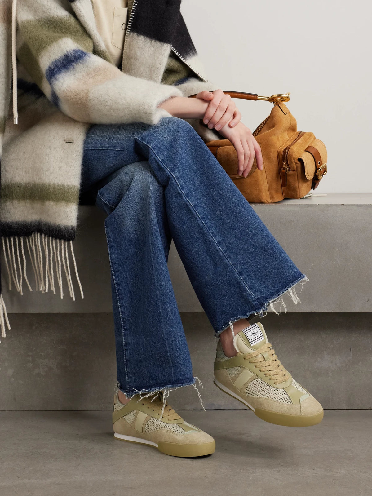 Kick Leather And Suede-trimmed Mesh Sneakers
