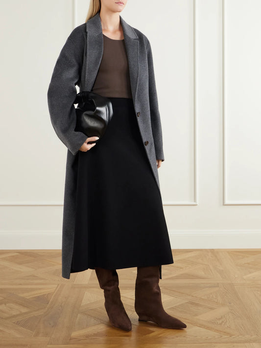 Image of Boots. Product name - Suede Knee Boots in Dark brown colour by brand - Le Monde Béryl