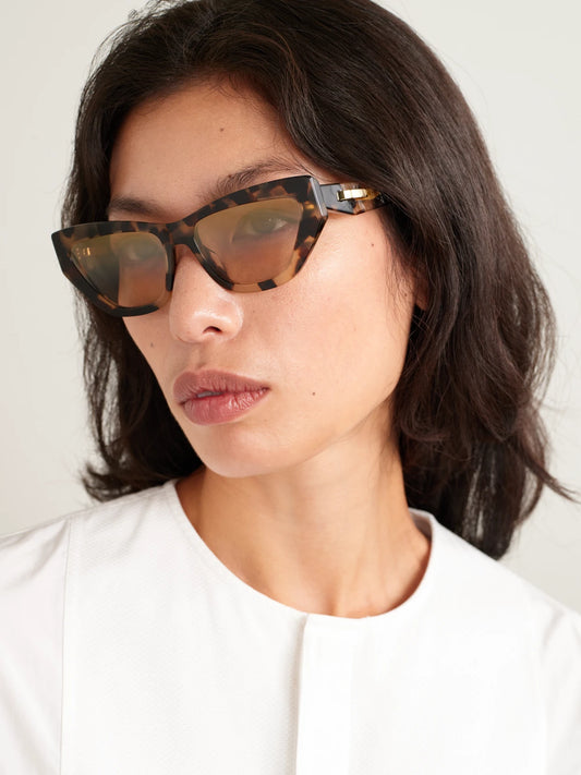 Image of Sunglasses. Product name - Cdior B6i Cat-eye Tortoiseshell Acetate Sunglasses in Brown colour by brand - DIOR Eyewear