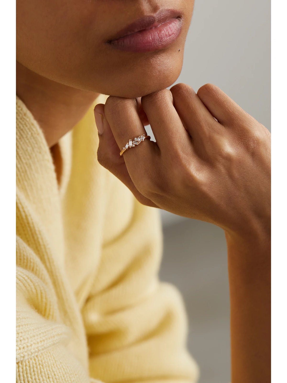 Image of Rings. Product name - 18-karat Rose Gold Diamond Ring in Multi colour by brand - Suzanne Kalan