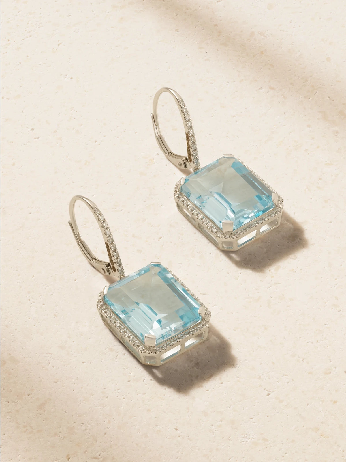 SHAY 18-karat White Gold, Crystal And Diamond Earrings