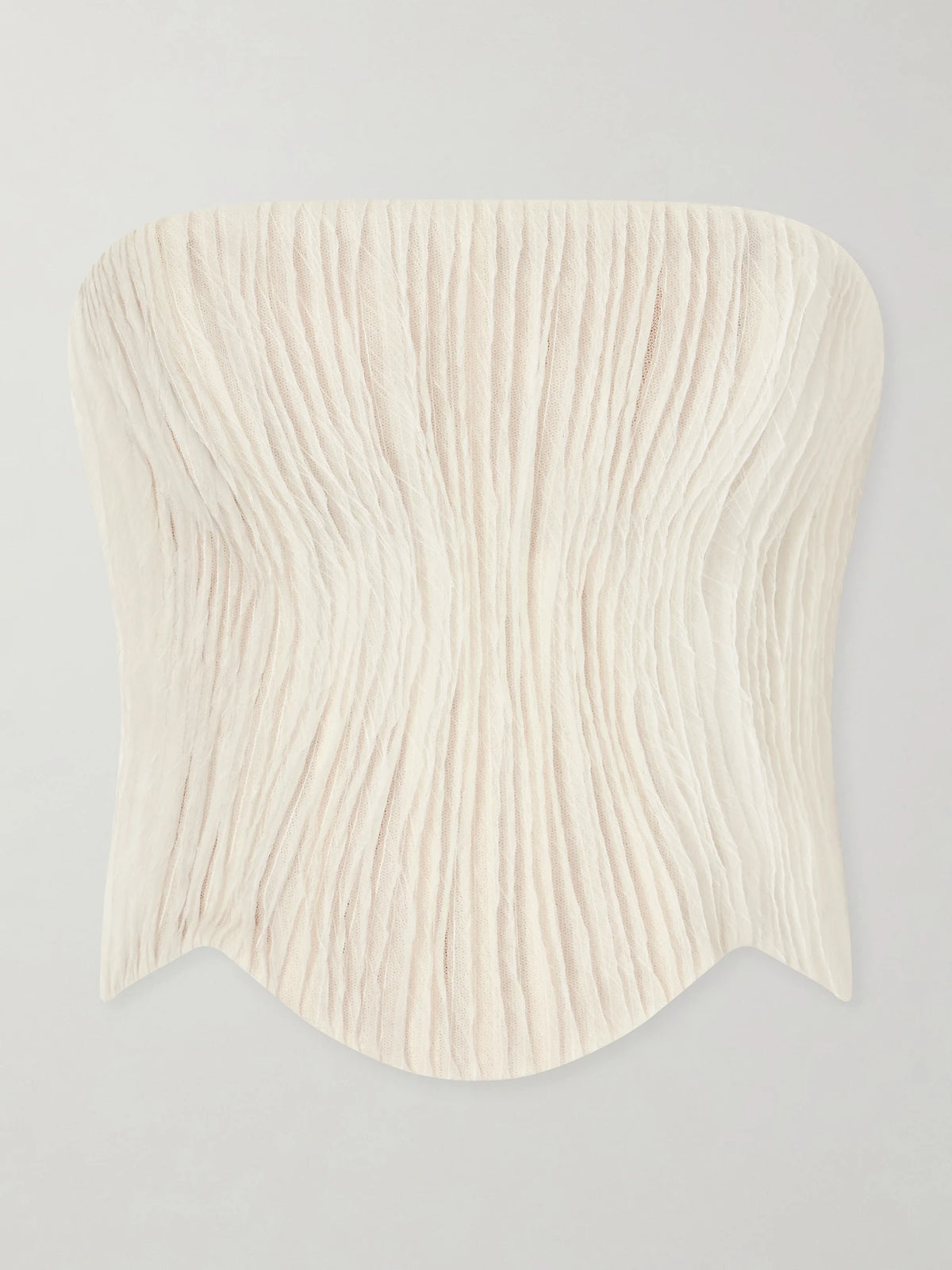 Danielle Frankel Anais Crinkled-organza Bustier Top