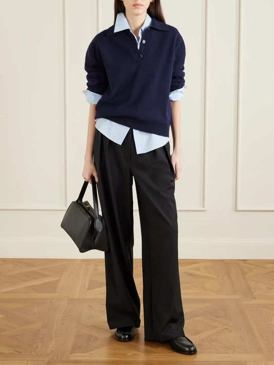 Image of Flats. Product name - Matte Leather Loafers in Black colour by brand - Tod's