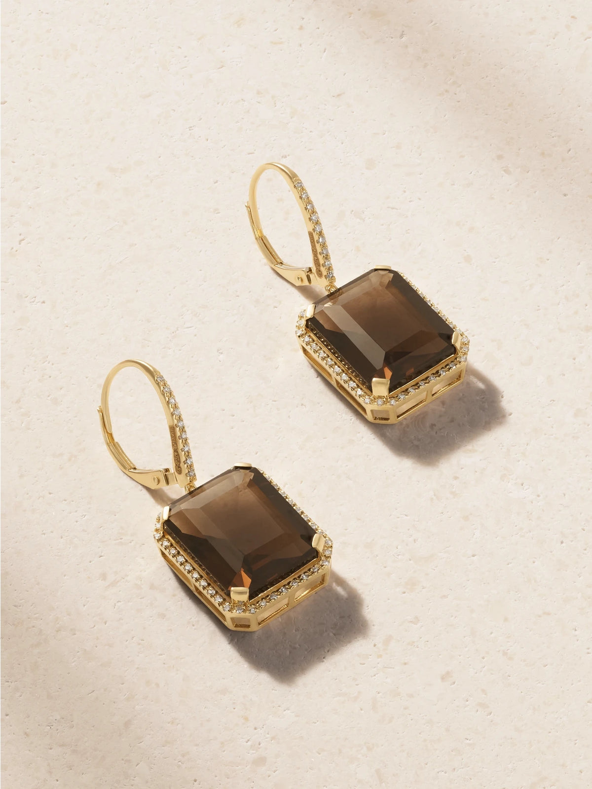 SHAY 18-karat Gold, Topaz And Diamond Earrings