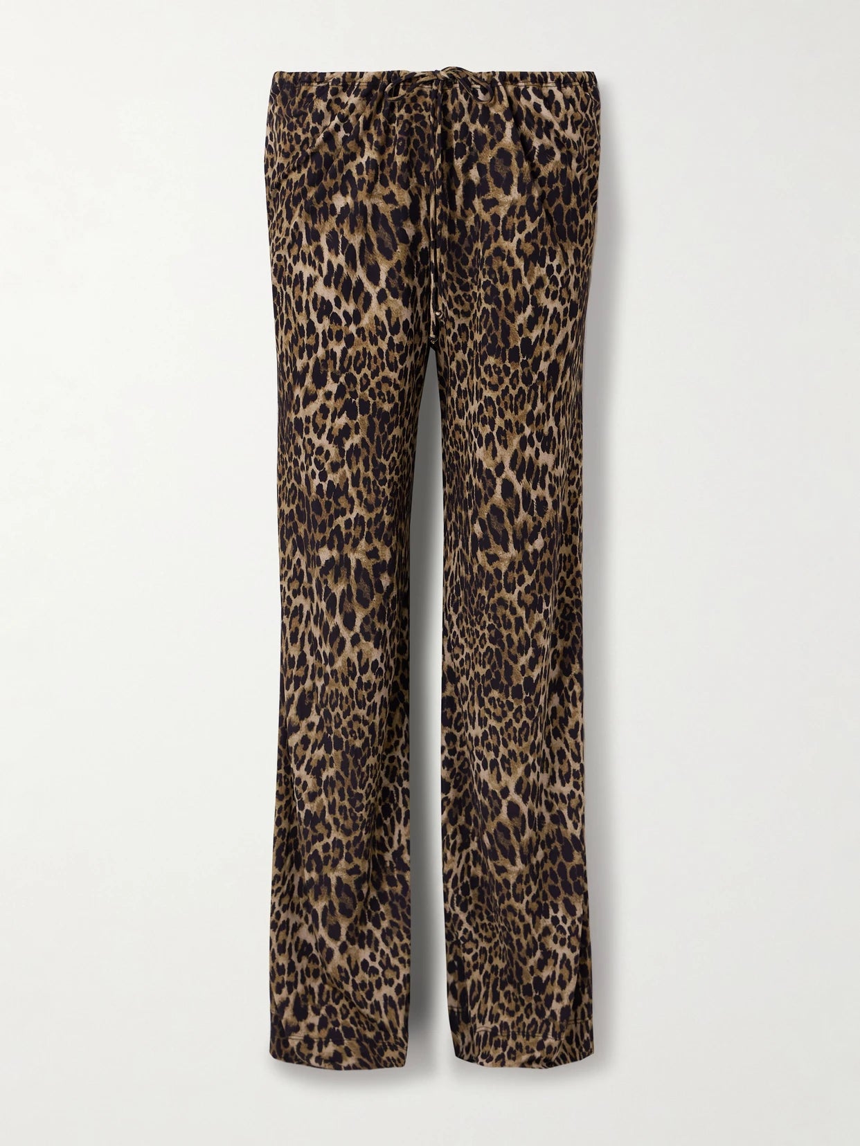 Adriel Leopard-print Crepe De Chine Wide-leg Pants