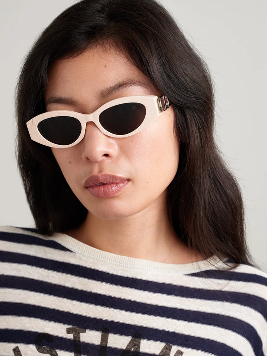 Image of Sunglasses. Product name - 30montaigne B6i Cat-eye Acetate And Gold- And Silver-tone Sunglasses in Pink colour by brand - DIOR Eyewear
