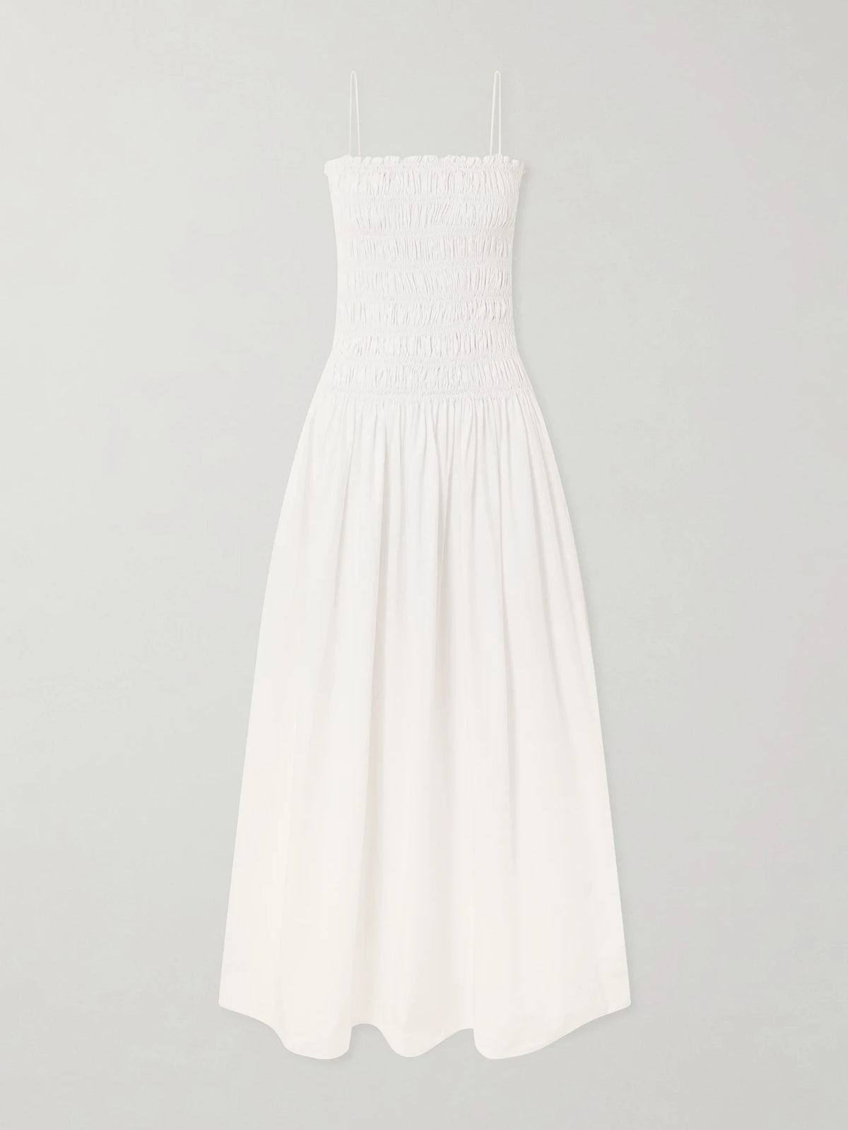 Matteau Shirred Organic Cotton Midi Dress