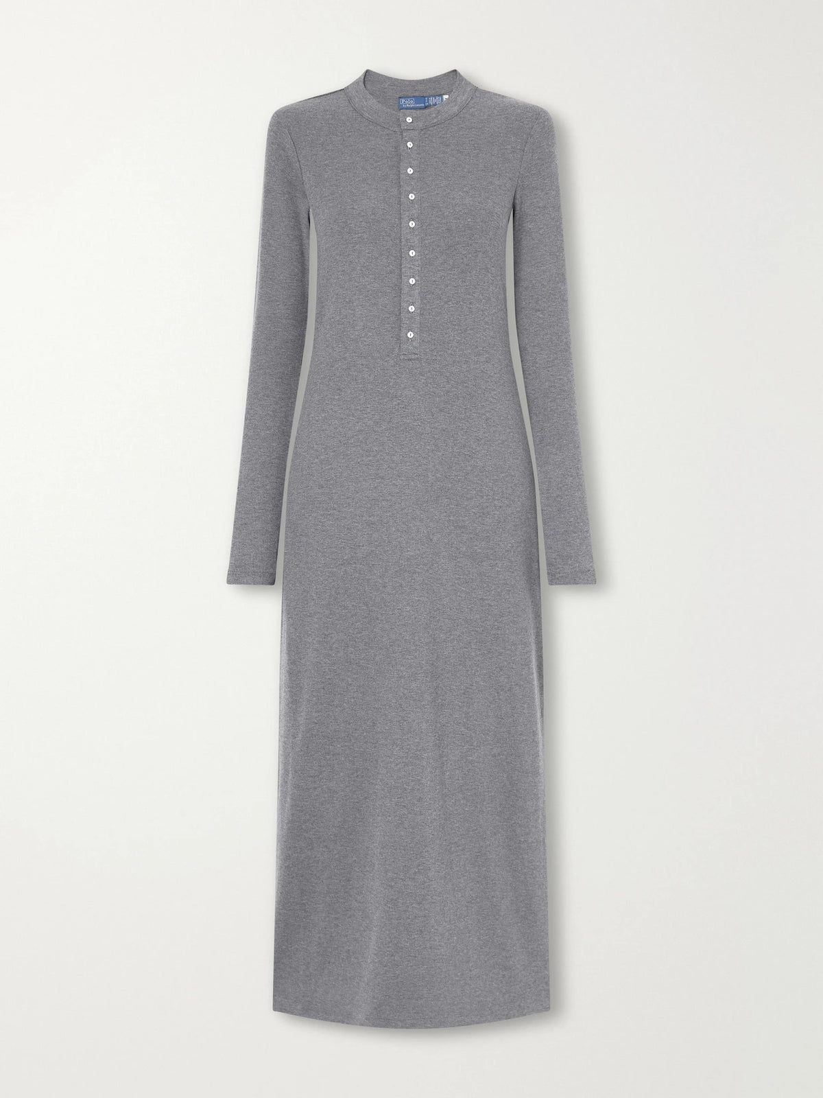 Polo Ralph Lauren Ribbed Lyocell-blend Jersey Henley Midi Dress