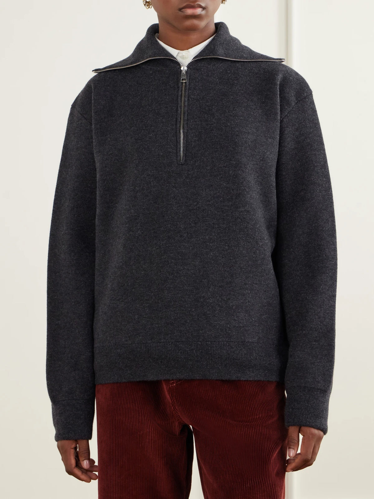 RÓHE Wool-blend Half-zip Sweater