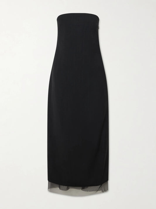 Image of Dresses. Product name - Lizzy Woven Midi Dress in Black colour by brand - KALLMEYER