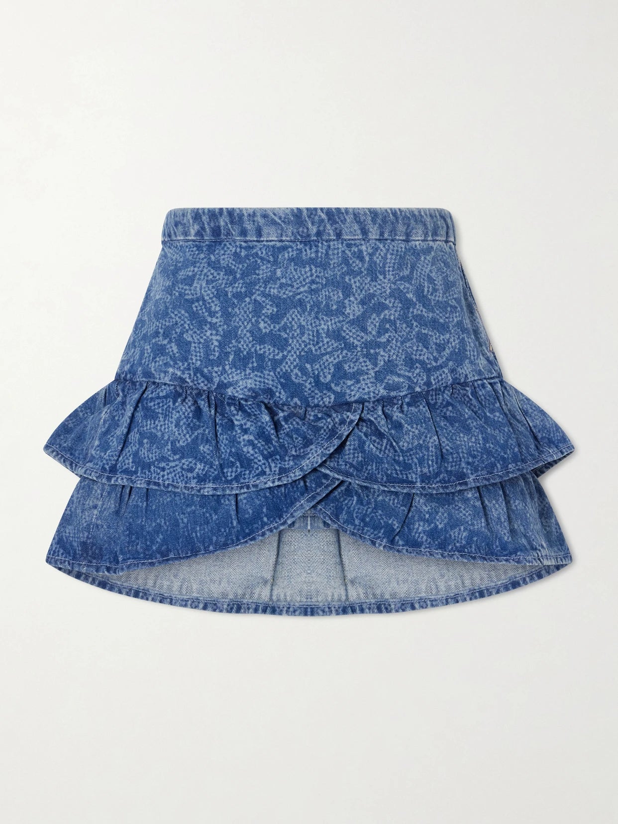 Leyje Ruffled Printed Cotton Mini Skirt