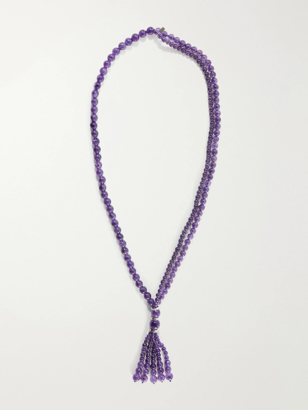 Venice Opera Tasseled Sterling Silver Amerthyst Necklace