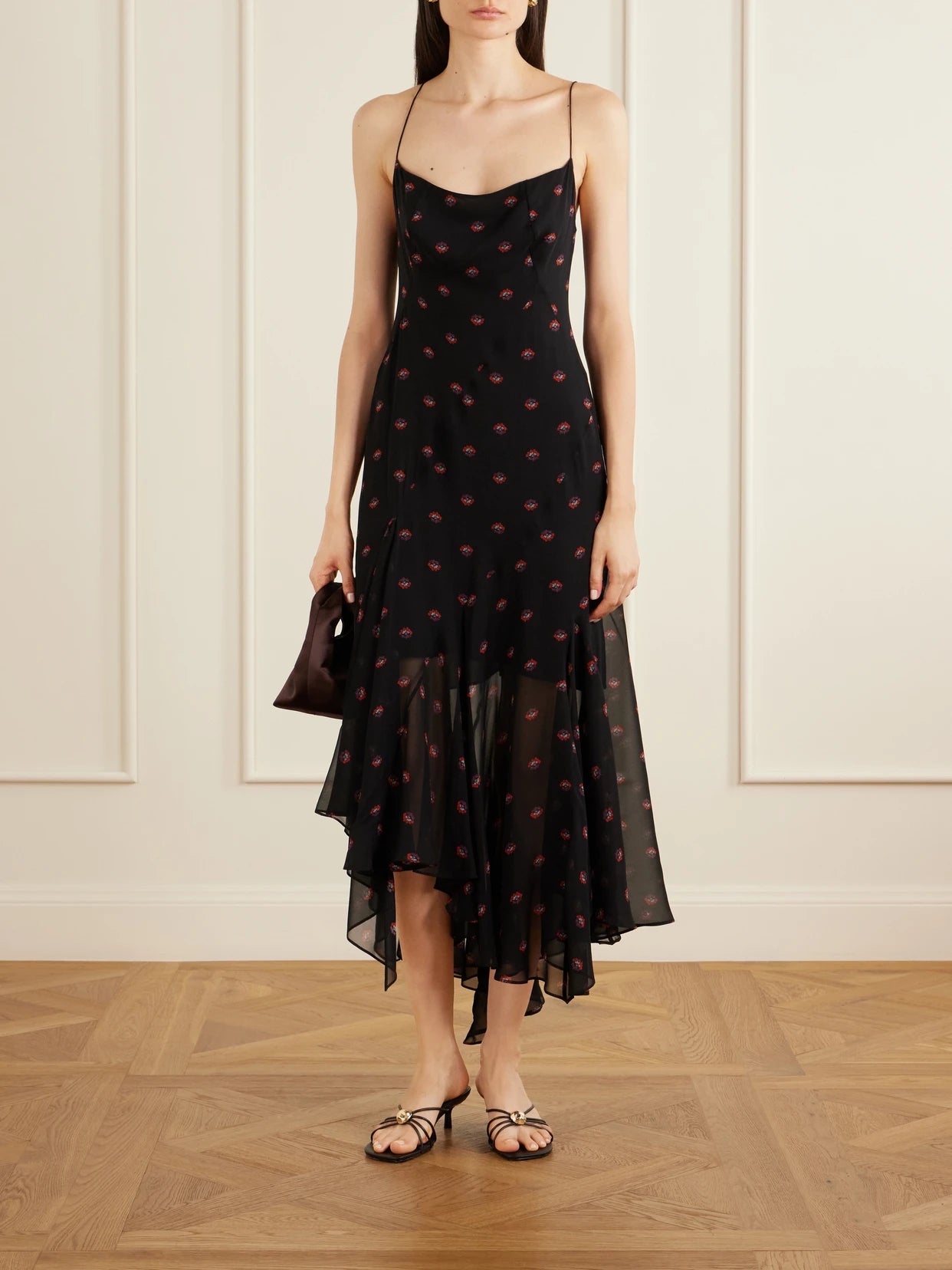 Aubrey Floral-print Silk-chiffon Gown