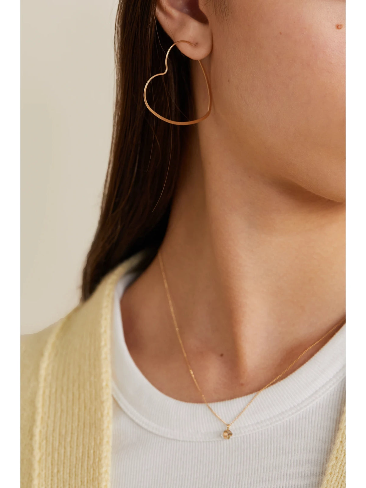 Image of Earrings. Product name - 14-karat Gold Hoop Earrings in Multi colour by brand - Melissa Joy Manning