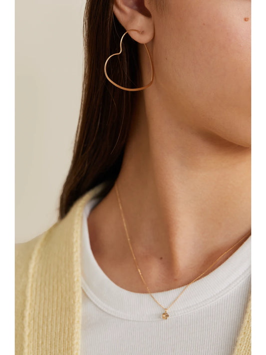 Image of Earrings. Product name - 14-karat Gold Hoop Earrings in Multi colour by brand - Melissa Joy Manning