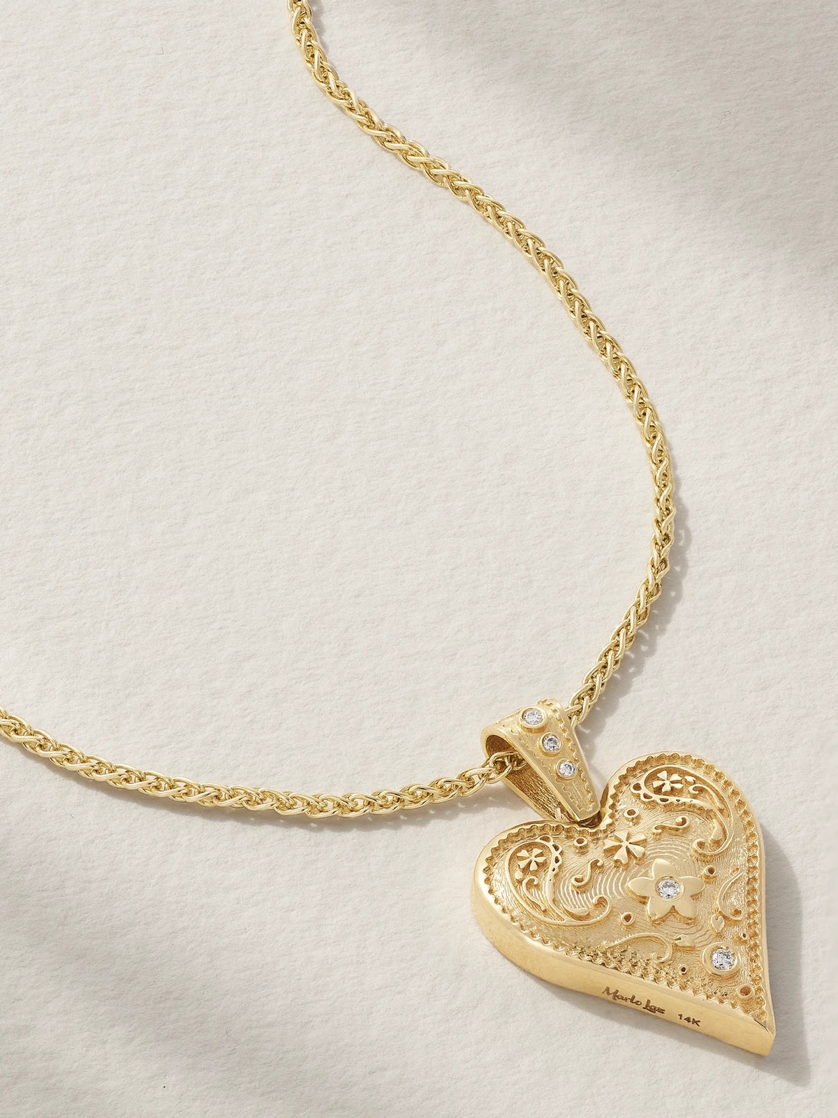 Medium Southwestern 14-karat Gold Diamond Necklace