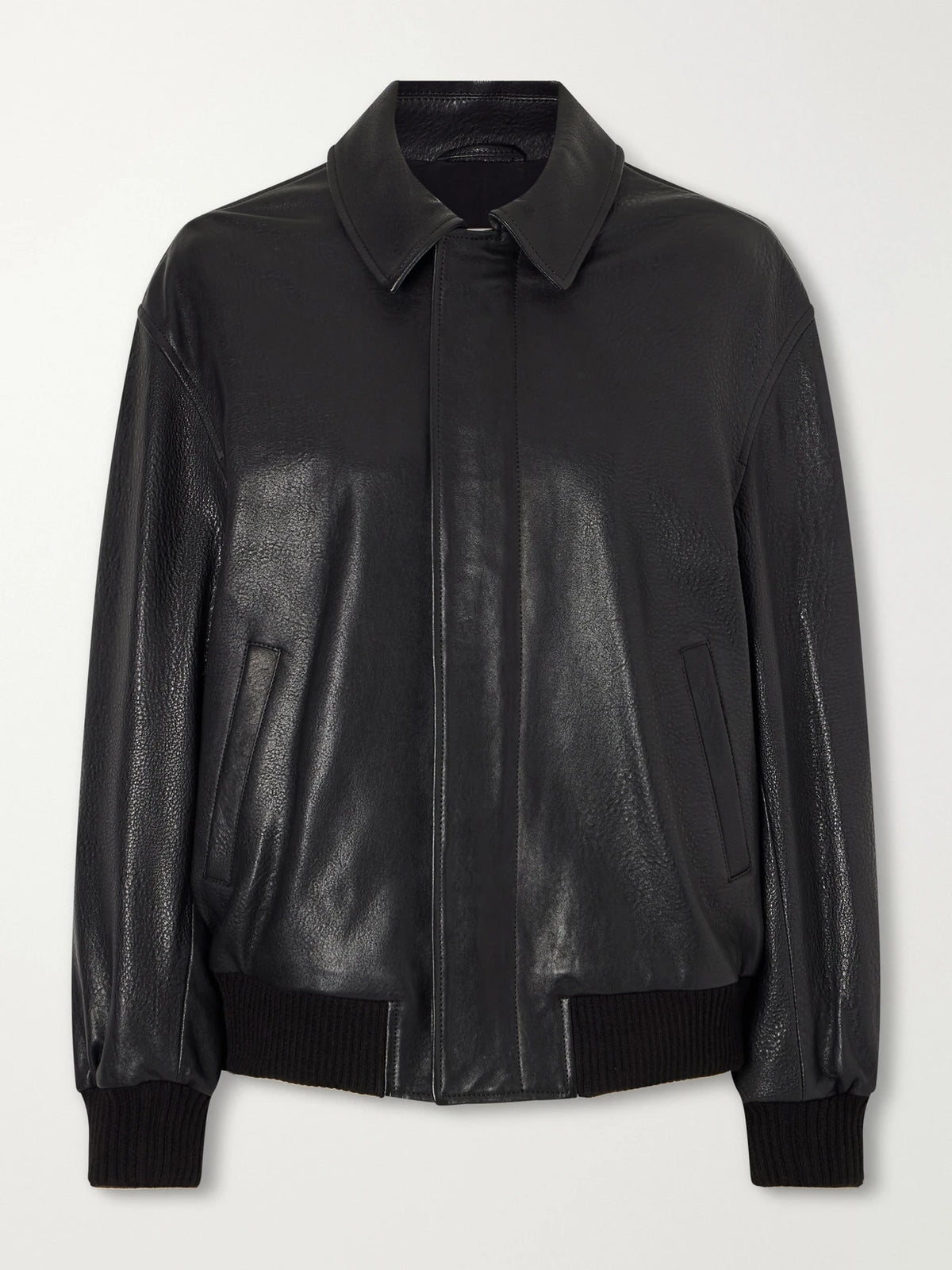 Nour Hammour Toyen Leather Bomber Jacket