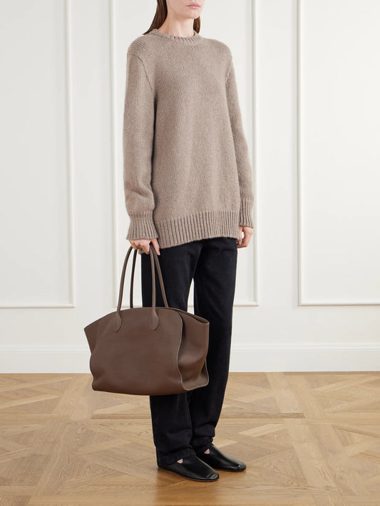 The Row Marlo 17 Full-grain Leather Tote