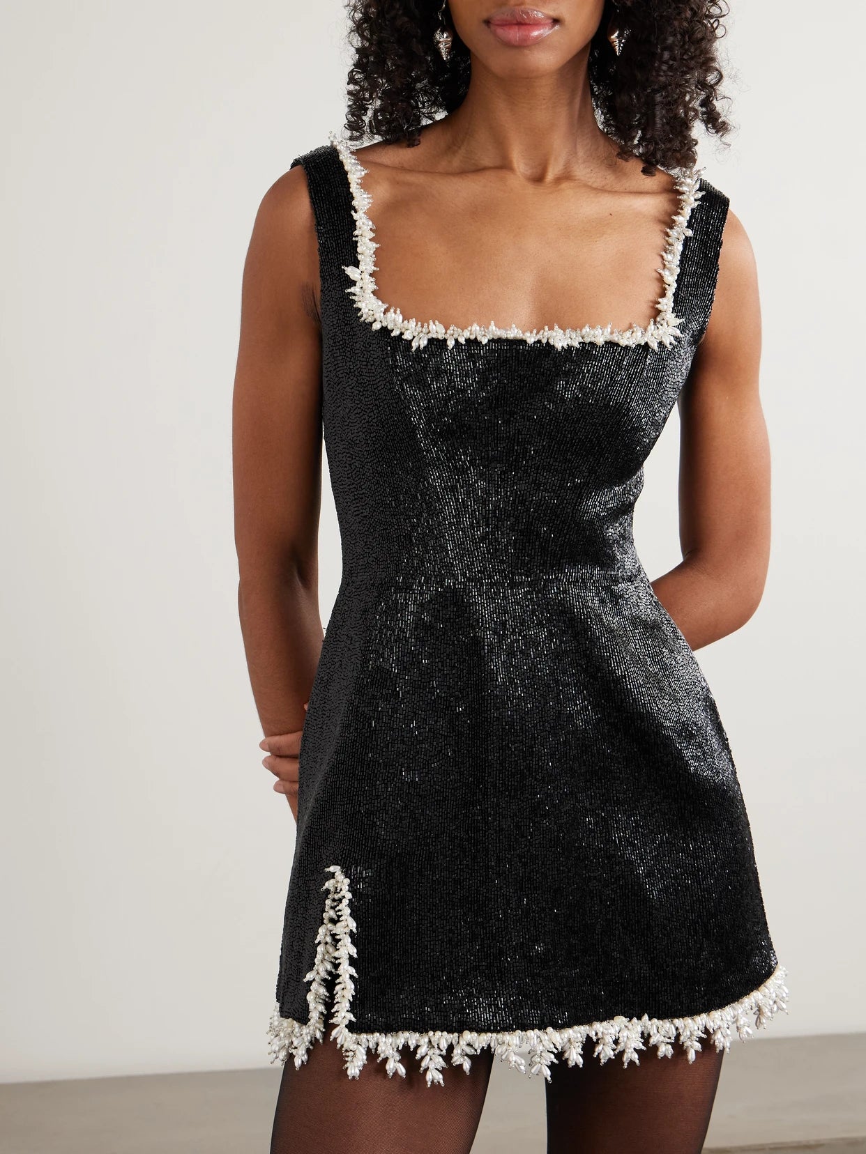 Margot Embellished Satin Mini Dress