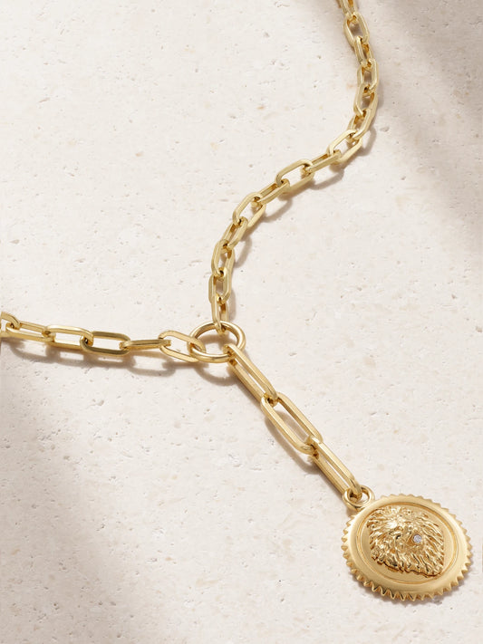 + Net Sustain Strength 18-karat Recycled Gold Diamond Necklace