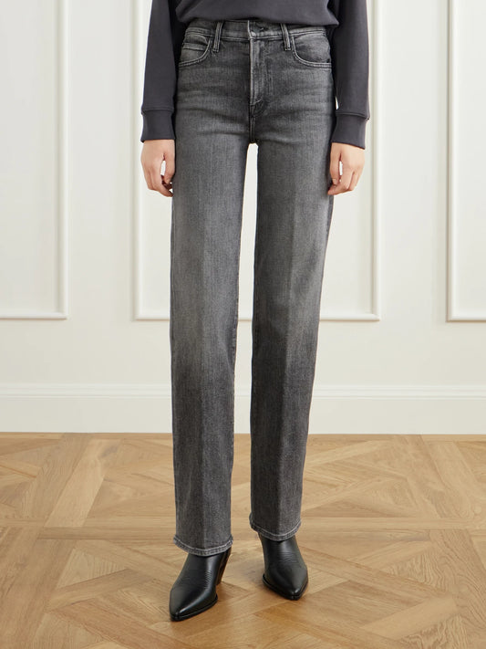 Mother The Kick It High-rise Straight-leg Stretch Jeans