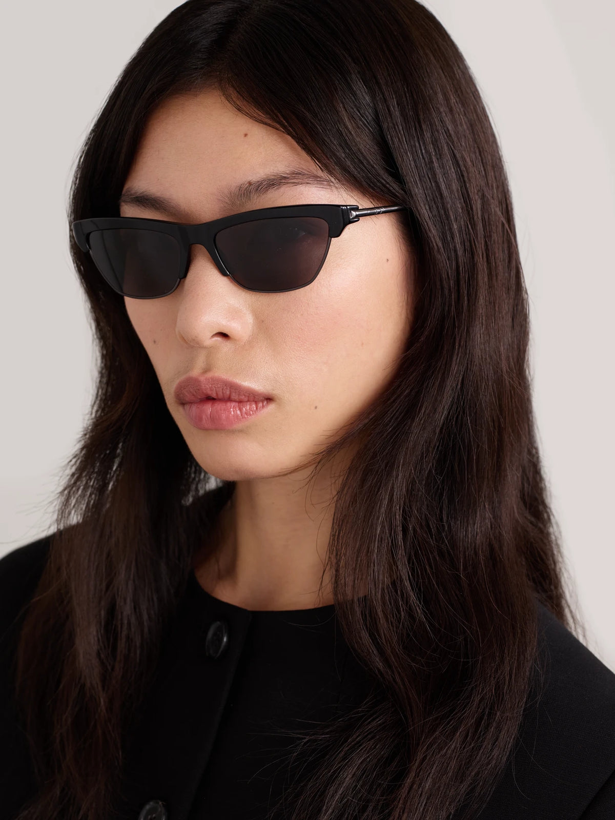 Image of Sunglasses. Product name - D-moon B1i Acetate Sunglasses in Black colour by brand - DIOR Eyewear