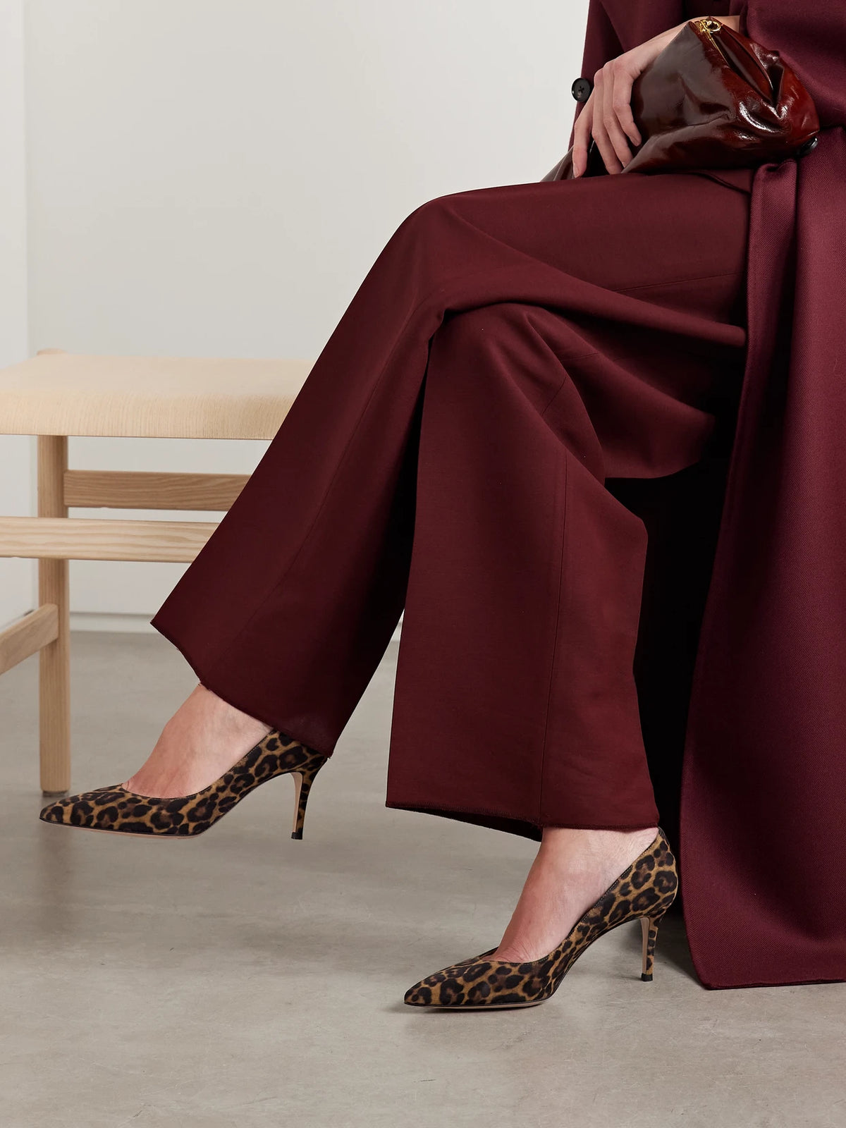 Gianvito 70 Leopard-print Suede Pumps