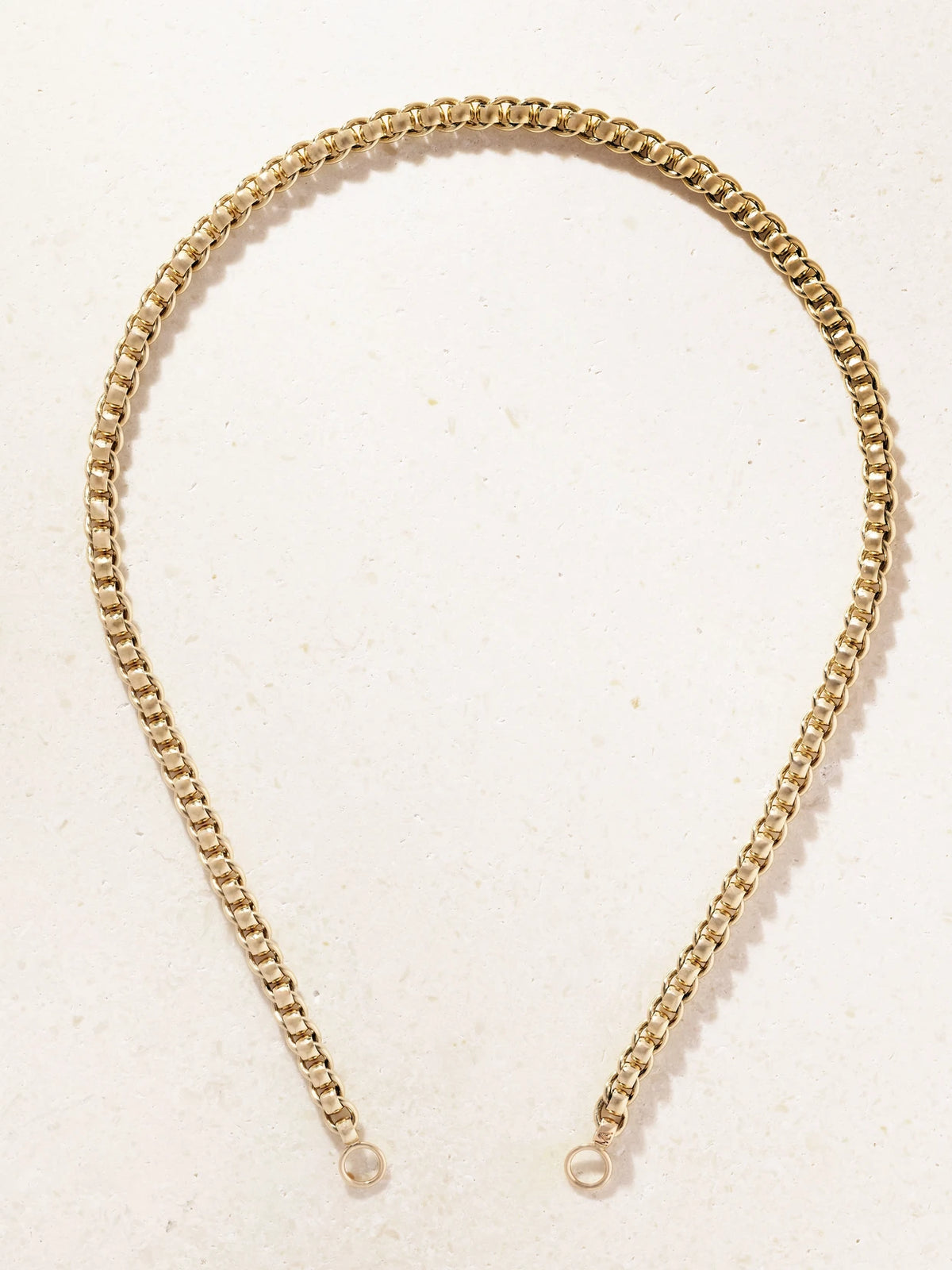 Rolling Curb 14-karat Gold Chain Necklace