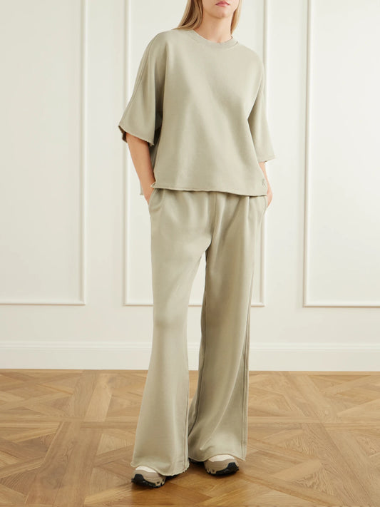 Image of Sleepwear & Loungewear. Product name - + Fka Twigs Club Collective Cotton Wide-leg Pants in Beige, Brown colour by brand - ON