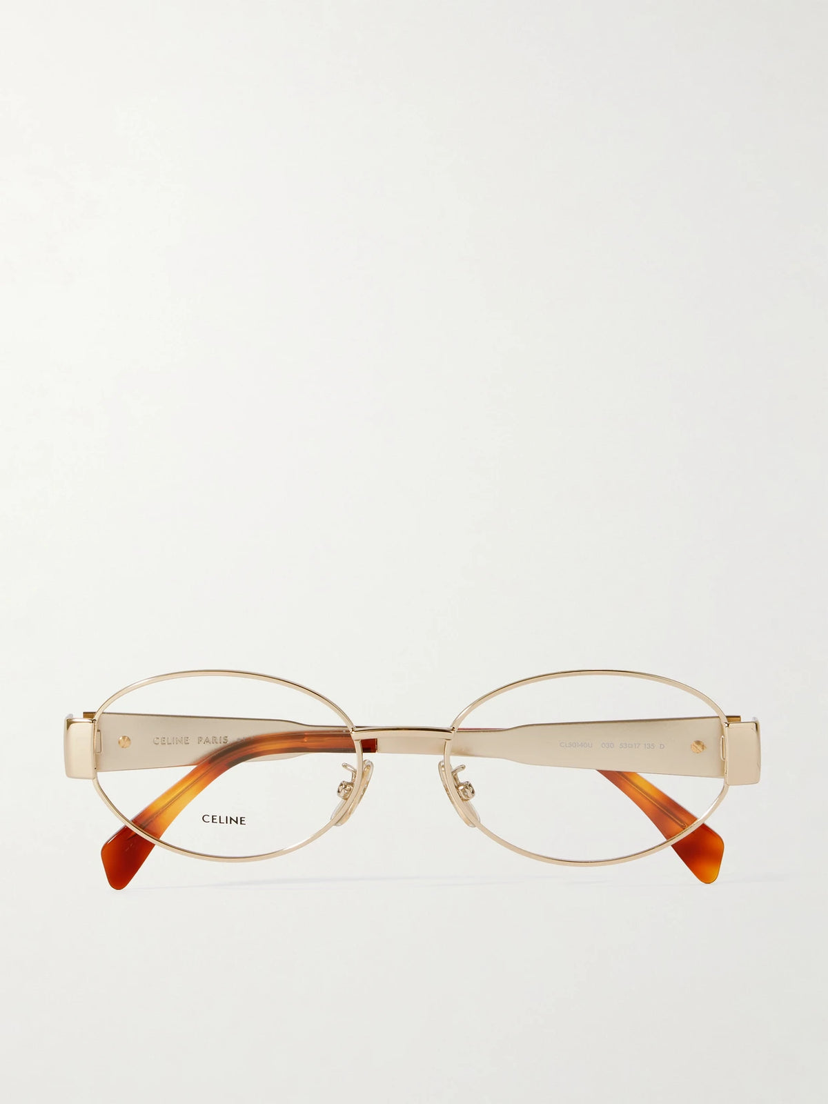 Triomphe Oval-frame Gold-tone Optical Glasses