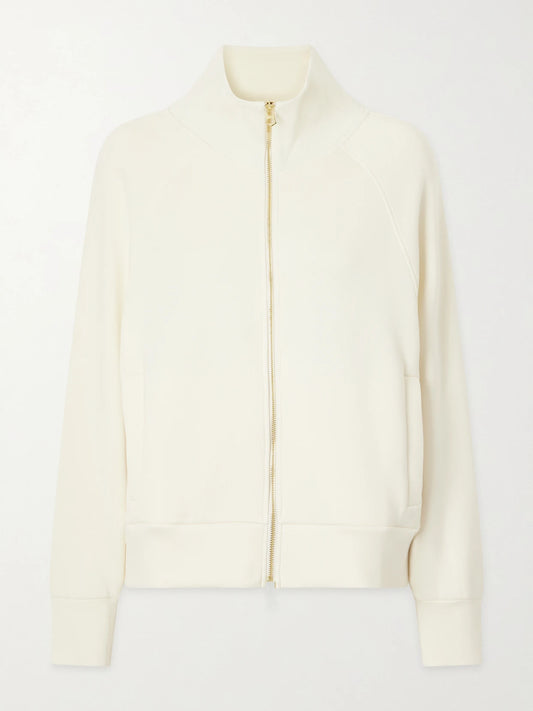 Image of Sleepwear & Loungewear. Product name - Tyde Doublesoft Jersey Sweatshirt in Cream colour by brand - Varley