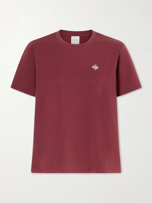 Image of T-Shirts. Product name - Stevie Jersey T-shirt in Burgundy colour by brand - Varley