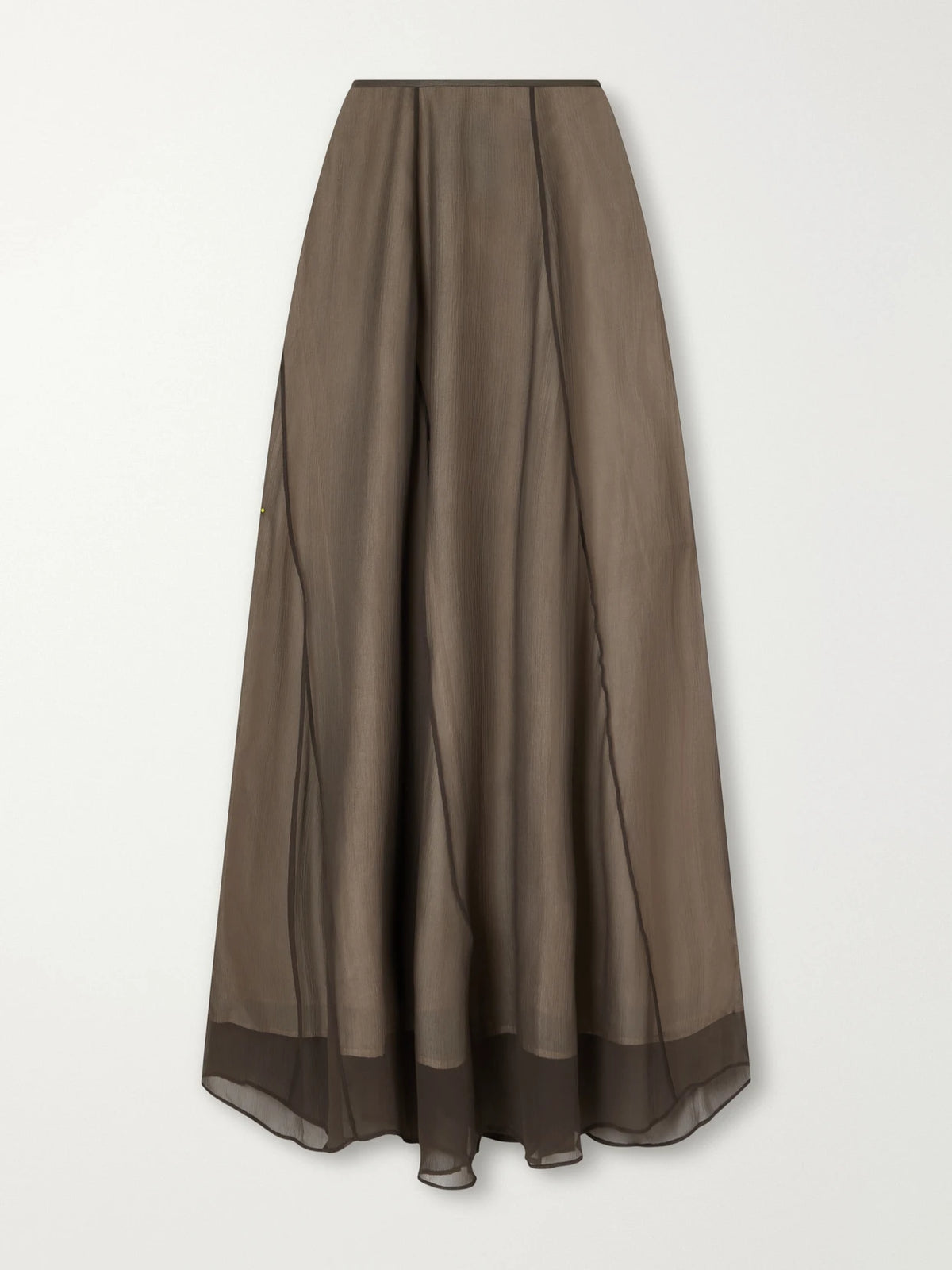 Ruohan Layered Paneled Silk-crepe De Chine Maxi Skirt