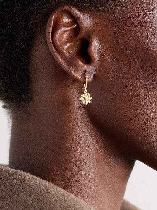 Image of Earrings. Product name - Illusion Small 18-karat Gold Diamond Earrings in Multi colour by brand - Jennifer Meyer