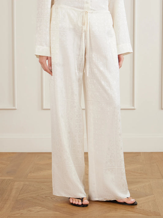 LIBEROWE Silk-jacquard Wide-leg Pants