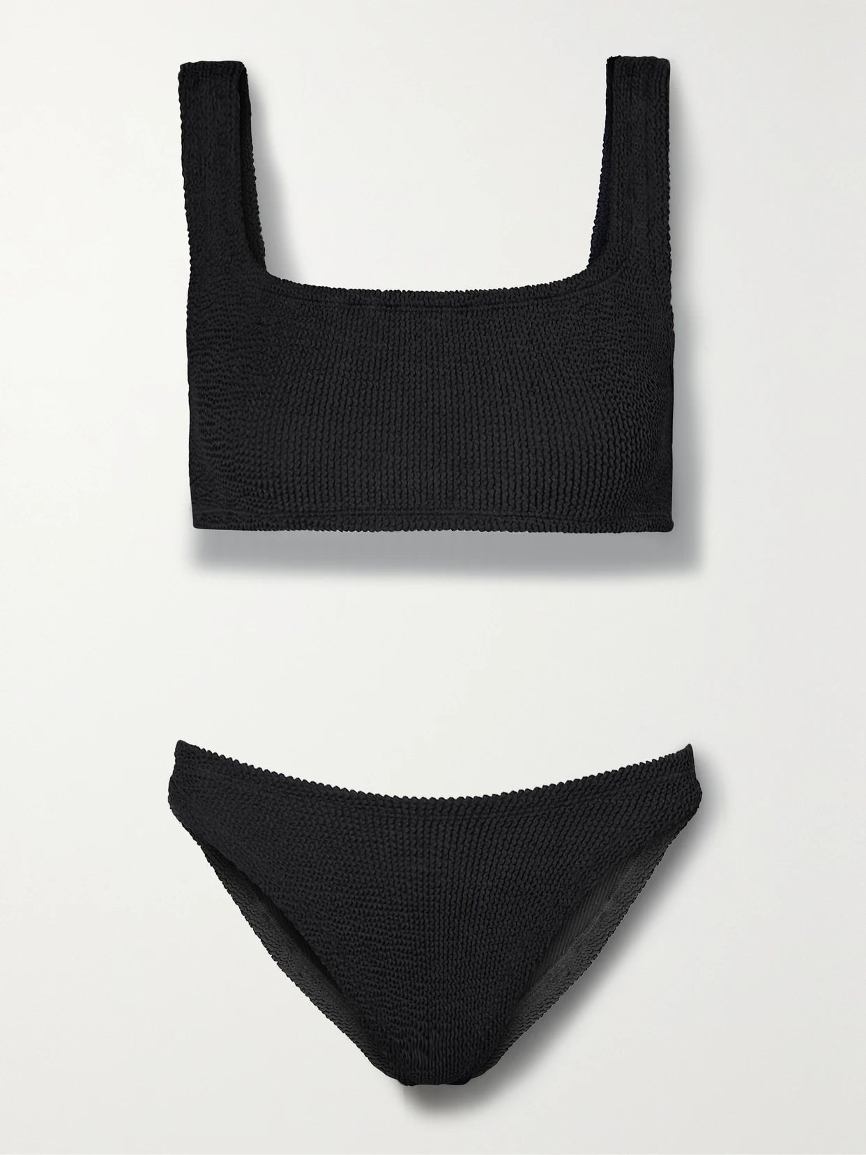 Image of Swimwear. Product name - Xandra Original Crinkle Bikini in Black colour by brand - Hunza G