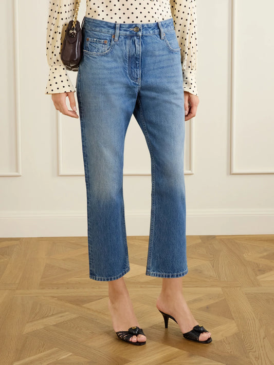 Valentino Garavani Mid-rise Straight-leg Jeans