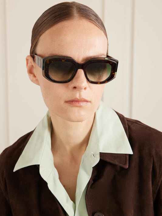 Image of Sunglasses. Product name - Crescendo Square-frame Tortoiseshell Acetate Sunglasses in Multi colour by brand - Barton Perreira