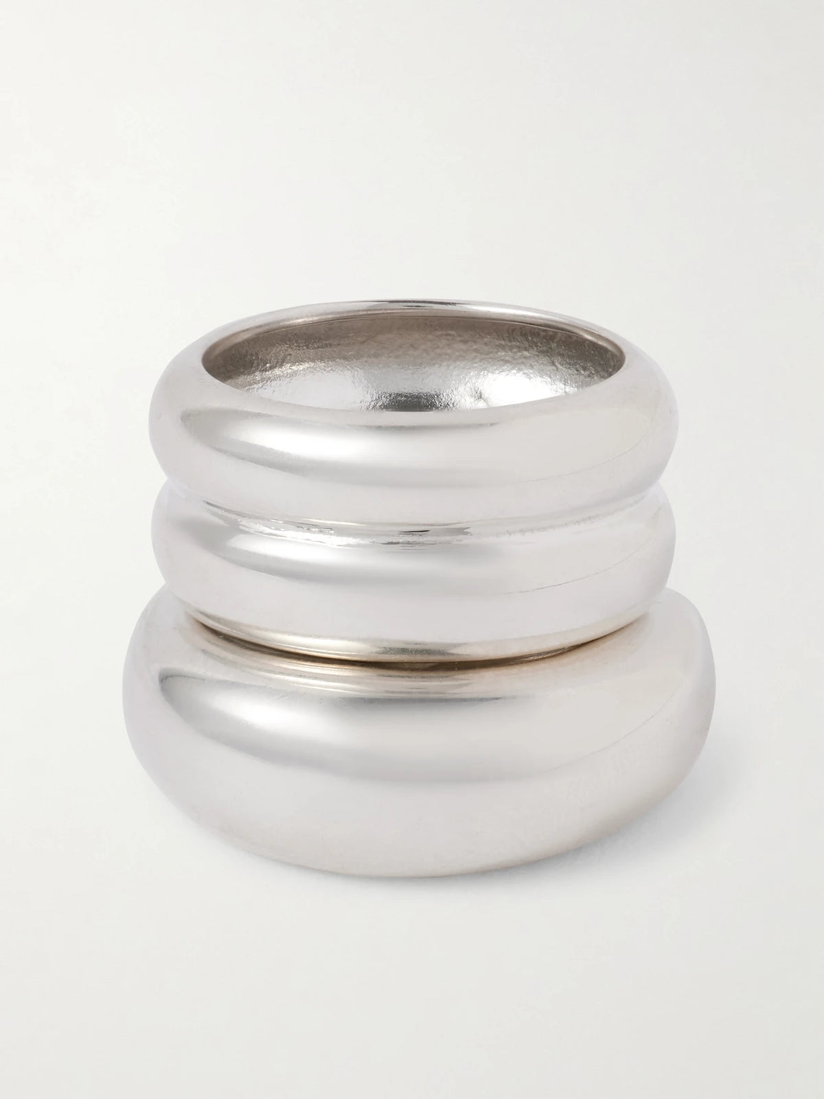 Set Of Two Recycled Sterling Silver Rings