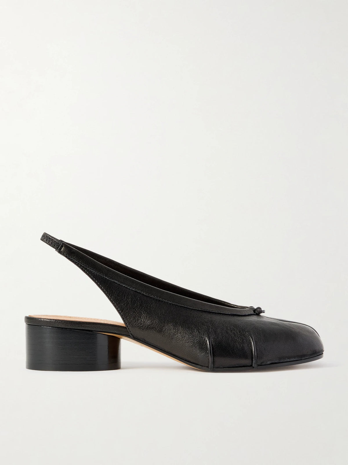 Tabi Split-toe Leather Slingback Pumps