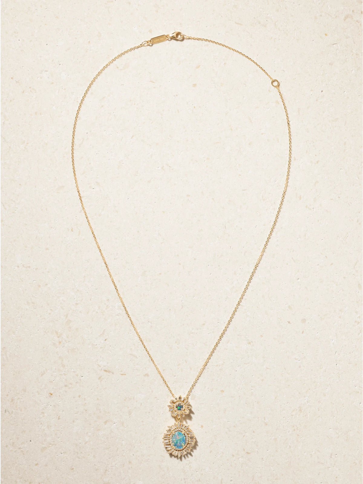 18-karat Gold, Opal And Diamond Necklace