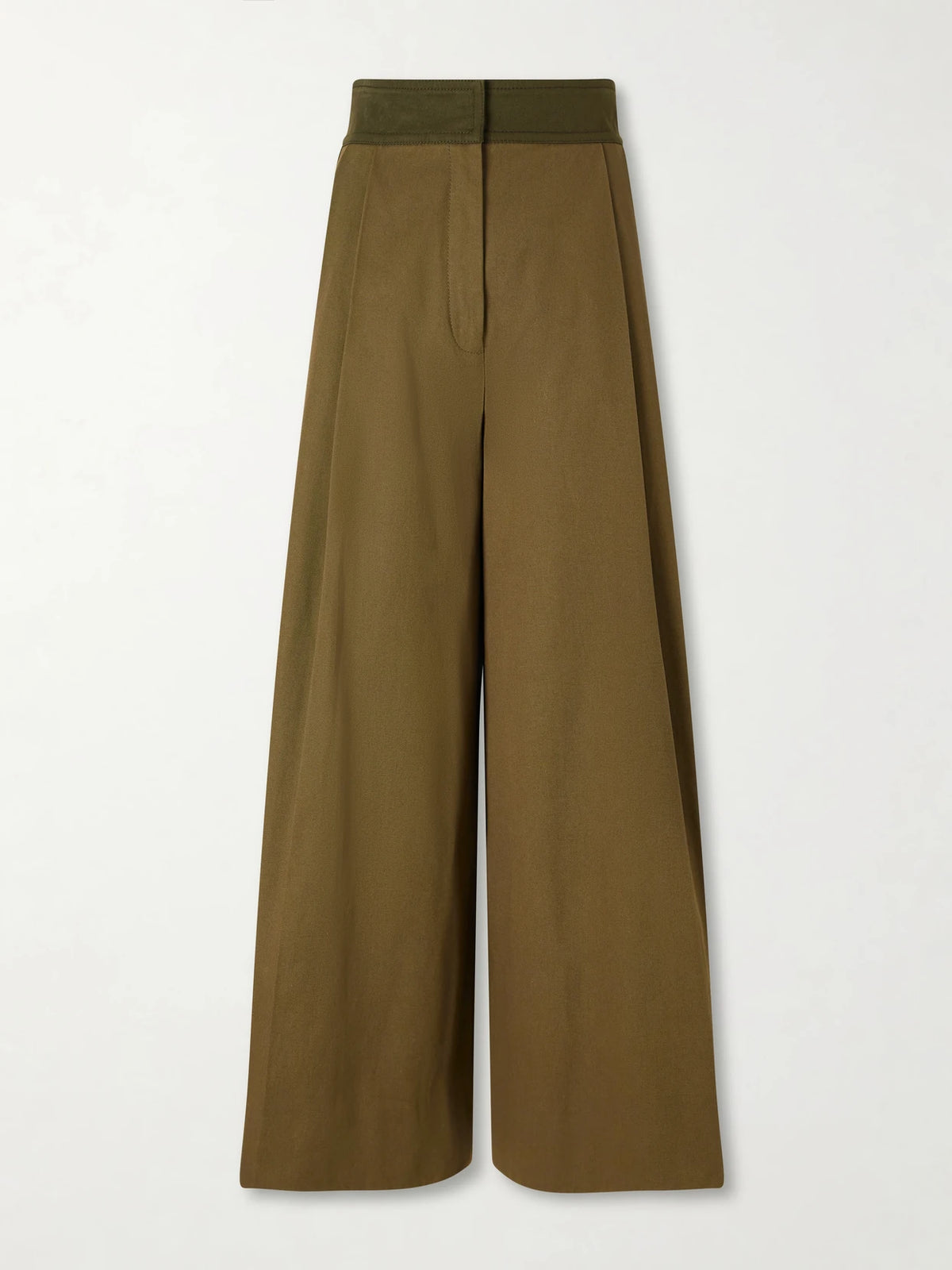 Zimmermann Valiant Pleated Cotton-twill Wide-leg Pants