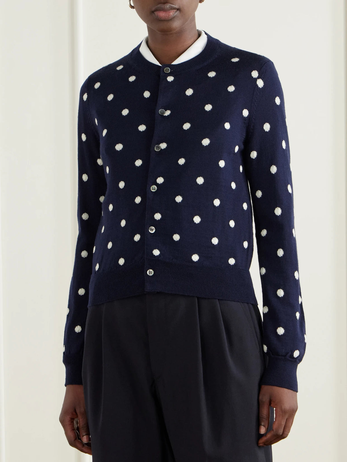 Comme des Garçons GIRL Polka-dot Wool Cardigan