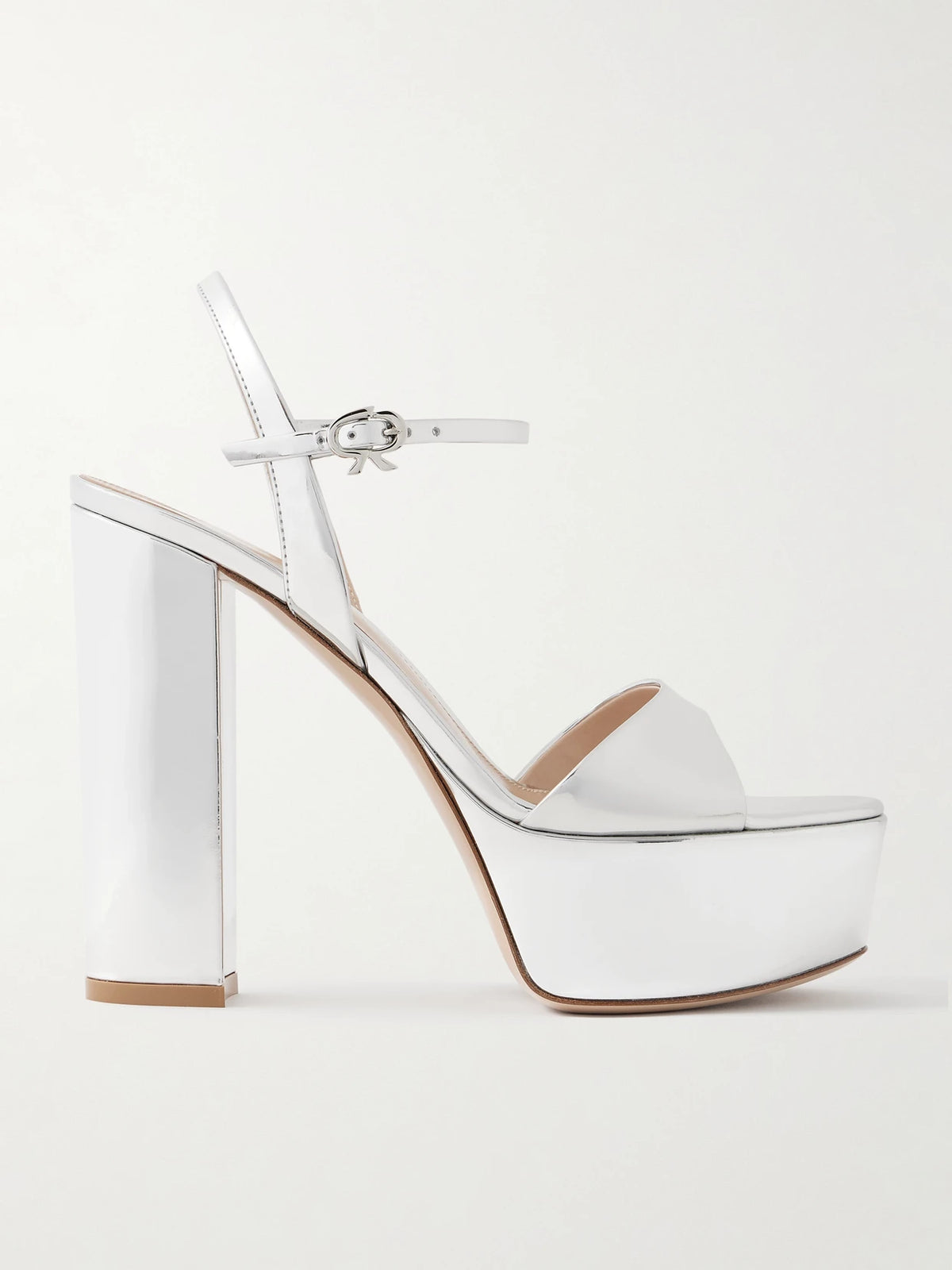 Marlena 85 Mirrored-leather Platform Sandals