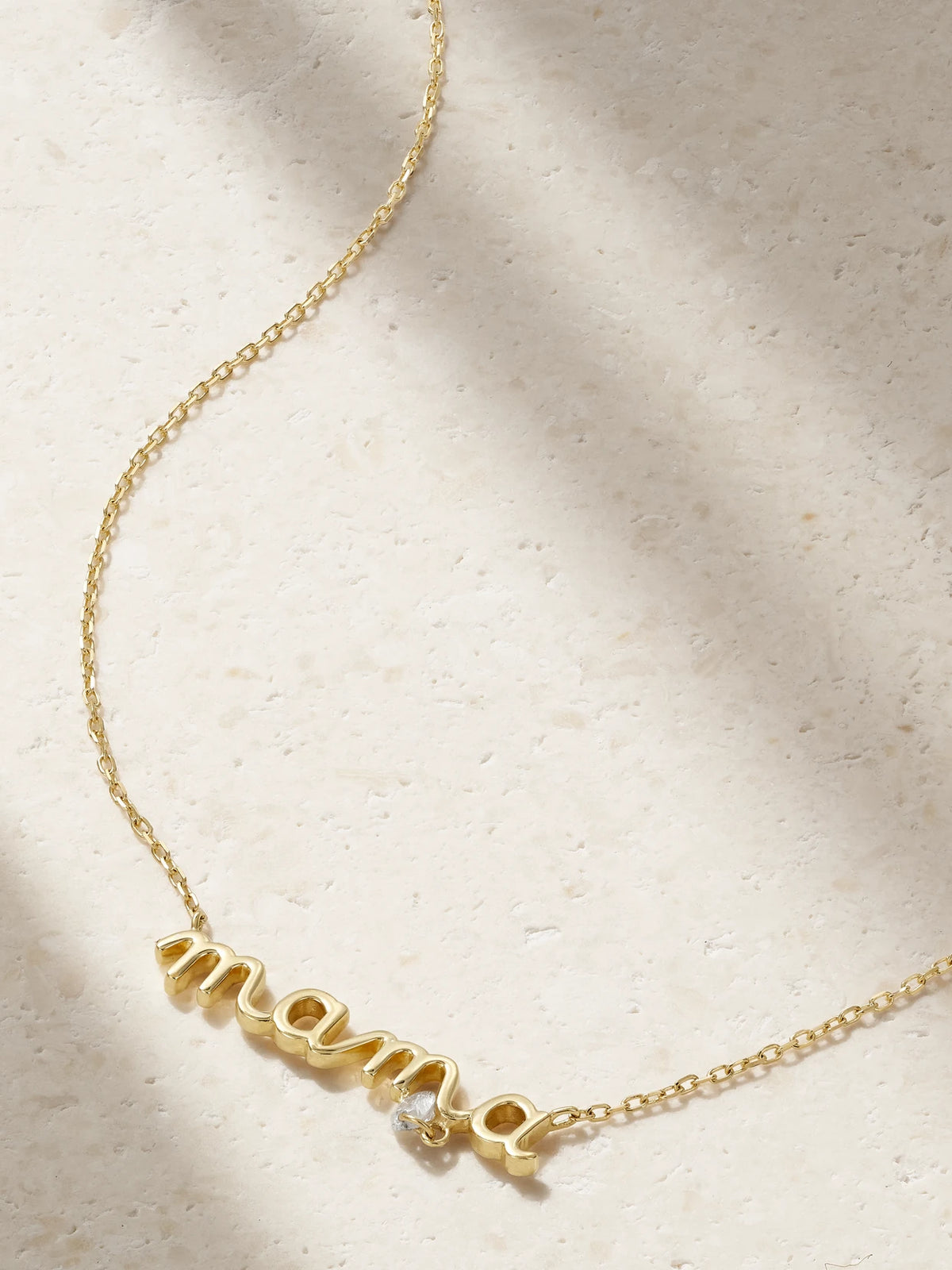 Mama 18-karat Gold Diamond Necklace